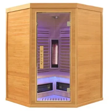 POOLSTAR - PureWave 3-Seater Corner Infrared Sauna - Hemlock product image