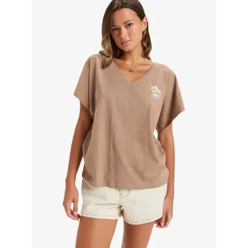 Roxy - Women's Short Sleeve T-Shirt Deep V-Neck - ERJZT05973 product image