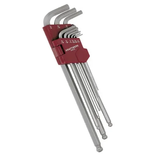 Kraftwerk - Set of 9 Spherical-Headed Male Hex Keys - KF-3603 product image