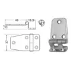 Osculati - Polished Stainless Steel Offset Hinge 67.5mm x 37mm - 38.441.57 product image