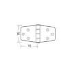 Shandong Binli - 2mm Hinge Raised Knot 152x76mm - Marine Grade product image