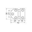 Osculati - Standard Pin Hinge 42x30 mm - 38.810.16 product image
