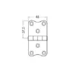 Osculati - Stainless Steel Projection Hinge 75x40mm - 38.816.00 product image