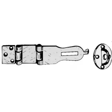 Chrome-Plated Brass Hinge with Padlock, 140x35mm product image