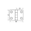 Osculati - Reversed Pin Hinge for Doors - 38.442.54 product image