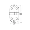 Southco - Stainless Steel Concealed Hinge, Free-Swinging - R6-22-23 product image
