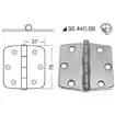 Osculati - Stainless Steel Marine Hinge with Vibration Damping - 38.440.09 product image