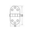 Half Concealed Hinge 68x39mm product image