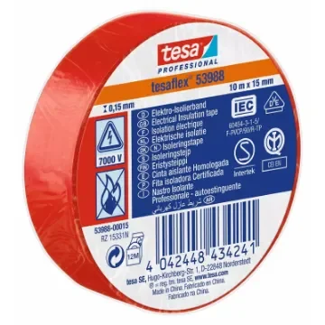 Tesa - Red Electrician's Tape 15mm x 10m - 53988-00020-00 product image
