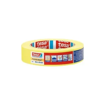 Tesa - Precision Masking Tape Yellow 50m x 25mm - 04334-00001-00 product image