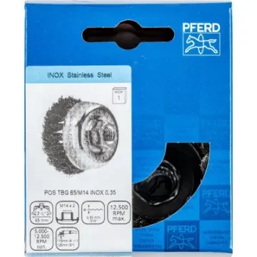 PFERD - Stainless Steel Threaded Cup Knotted Brush 65mm - 43305004 product image