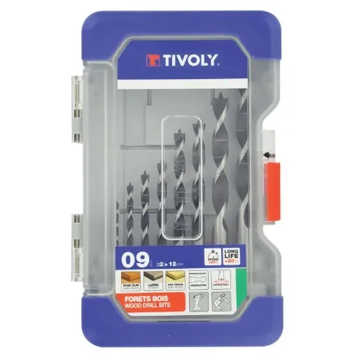 TIVOLY - 9-Piece Graduated Wood Drill Bit Set (2mm-12mm) - 10863870003 product image