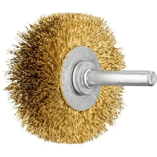 PFERD - Round Brush with Shaft, Brass Wire, 50 mm - 43104002 product image
