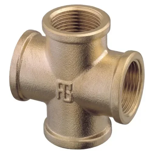 Guidi - Brass Female Cross Fitting 3/8" - Durable Plumbing Connector product image