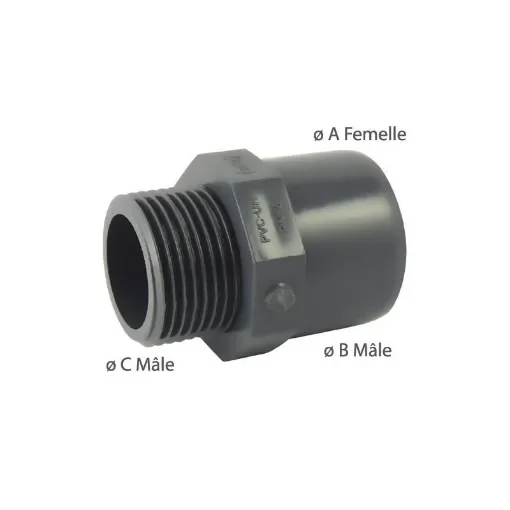 Adapt - PVC Female-Male Adhesive Fitting product image