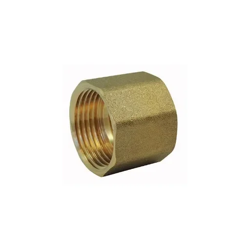 Hexagonal Brass Female-Female Threaded Coupling with Stop product image