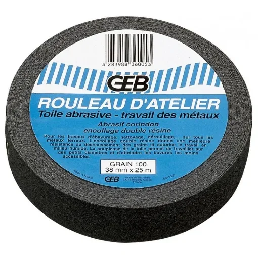 GEB - Workshop Roll Waterproof Abrasive P60 - 38mm x 25m product image