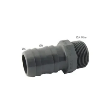 CODITAL - PVC Male Screw-On Nipple for Leak-Proof Connections - 5005885262000 product image