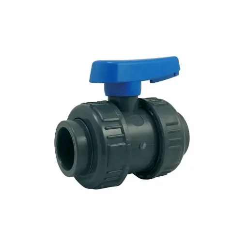 Effast - 16mm PVC Double Union Ball Valve - 1680-P product image