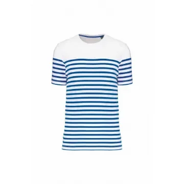 Fendress - Embroidered Organic Cotton Striped T-Shirt for Men product image
