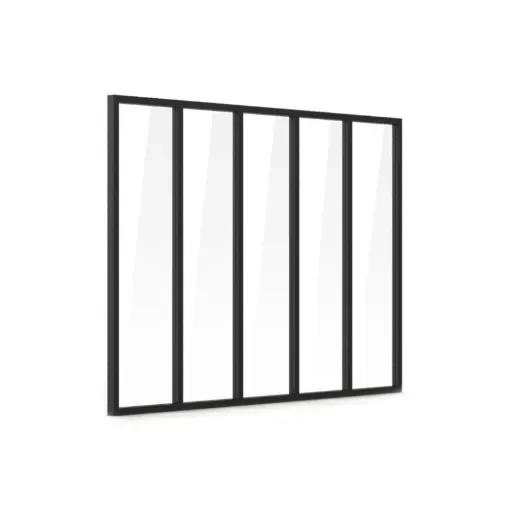 Verriere - Indoor Aluminium Skylight 5 Panes Black - 35-V5C-173-123-9005FT product image