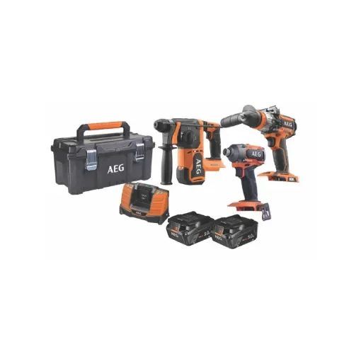 AEG - Cordless Drill Set with Impact Driver & Hammer Drill - 4935498296 product image