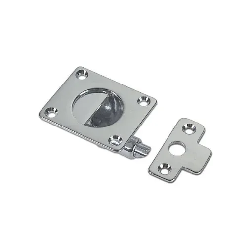 Foresti & Suardi - Brass Silver Manual Hatch Lock - 153.C product image
