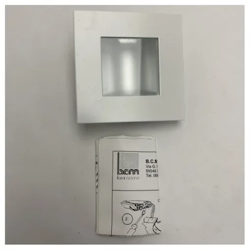 BCM - Recessed Spotlight White Square Stainless Steel - 3259/0C product image