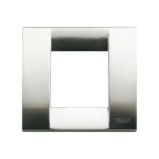 Vimar - Brushed Nickel Electric Mounting Plate 1-2 Module - 17092.34 product image