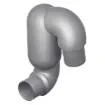 Vetus LT100 100 mm gooseneck - swan neck exhaust muffler product image