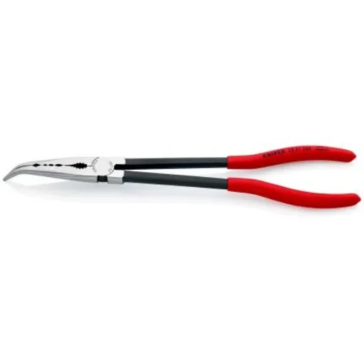 Knipex 28 81 Long Nose Pliers, 280 mm Overall, Angled Tip, 70mm Jaw - 28 81 280 product image