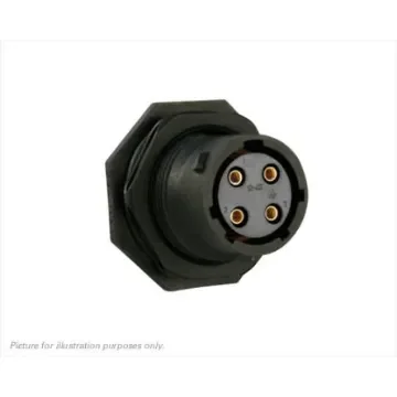Souriau Sunbank by Eaton Circular Connector, 4 Contacts, Panel Mount, Plug, Female, IP68, IP69K, UTS Series - UTS712E4S product image