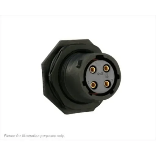 Souriau Sunbank by Eaton Circular Connector, 4 Contacts, Panel Mount, Plug, Female, IP68, IP69K, UTS Series - UTS712E4S product image