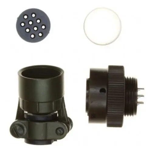 Souriau Sunbank by Eaton, 851, Copper Alloy 10 Way Cable Mount MIL Spec Circular Connector PlugGreen, Pin - 85106EC1210P50 product image
