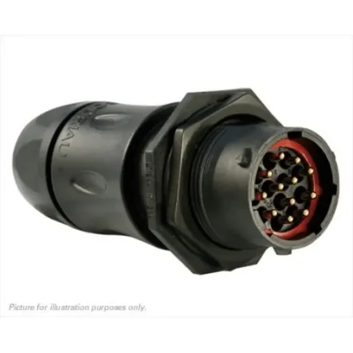 Souriau Sunbank by Eaton Circular Connector, 12 Contacts, Panel Mount, Plug, Male, IP68, IP69K, UTS Series - UTS7GJC1412P product image