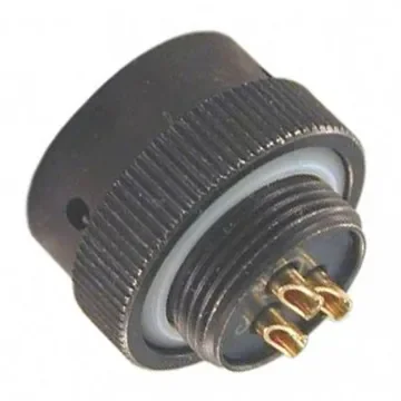 Souriau Sunbank by Eaton, 851, Copper Alloy 3 Way Cable Mount MIL Spec Circular Connector ReceptacleGreen, Pin - 85106EC123S50 product image