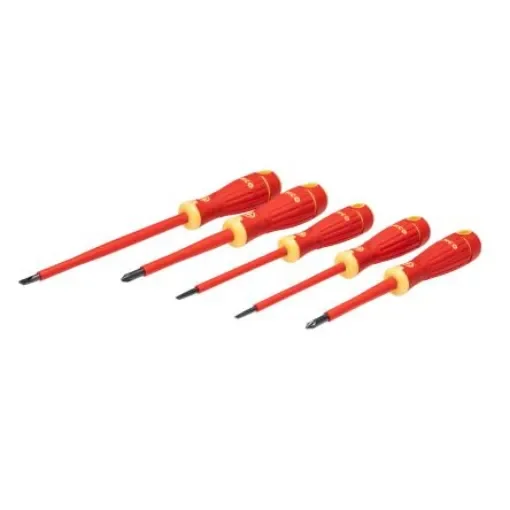 Bahco B220.015 Pozidriv; Slotted Insulated Screwdriver Set, 5-Piece product image
