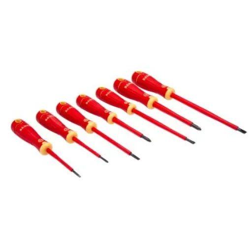 Bahco B220.017 Pozidriv; Slotted Insulated Screwdriver Set, 7-Piece product image