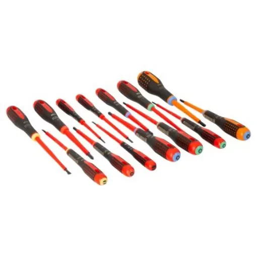 Bahco Phillips; Pozidriv; Slotted; Torx Insulated Screwdriver Set, 14-Piece - BE-9876S product image