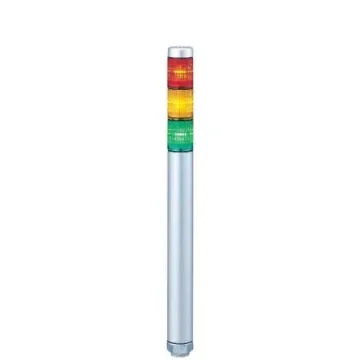 Patlite MP Series Coloured Signal Tower, 3 Lights, 24 V ac/dc, Direct Mount - MP-302-RYG+FB146 product image
