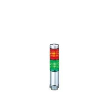 Patlite MPS Series Coloured Signal Tower, 2 Lights, 24 V ac/dc, Direct Mount - MPS-202-RG product image