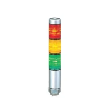 Patlite MPS Series Coloured Signal Tower, 3 Lights, 24 V ac/dc, Direct Mount - MPS-302-RYG product image