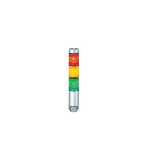 Patlite MPS Series Coloured Signal Tower, 3 Lights, 24 V ac/dc, Direct Mount - MPS-302-RYG+FB146 product image