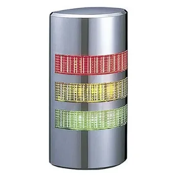 Patlite WE Series Clear Buzzer Signal Tower, 3 Lights, 24 V ac/dc, Wall Mount - WE-302FB-RYG product image