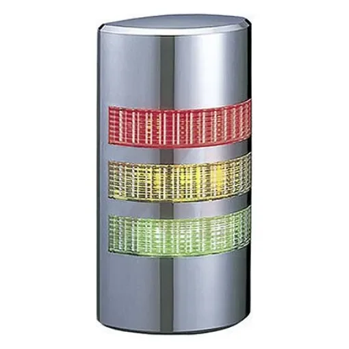 Patlite WE Series Clear Buzzer Signal Tower, 3 Lights, 24 V ac/dc, Wall Mount - WE-302FB-RYG product image