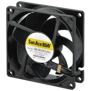 Sanyo Denki San Ace 9WL Series Axial Fan, 24 V dc, DC Operation, 124.2m³/h, 6.72W, 280mA Max, IP68, 80 x 80 x 25mm - 9WL0824P4J001 product image