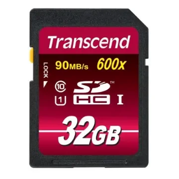 Transcend 32 GB SDHC SD Card, Class 10, UHS-1 U1 - TS32GSDHC10U1 product image