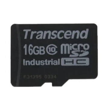 Transcend 16 GB Industrial MicroSDHC Micro SD Card, Class 10 - TS16GUSDC10I product image