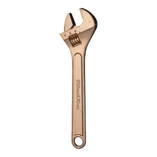 Bahco Adjustable Spanner, 250 mm Overall, 30mm Jaw Capacity, Metal Handle, Non-Sparking - NSB001-250 product image