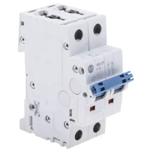 Allen Bradley 1492 1492-SPM MCB, 2P, 6A Curve D, 277V AC, 96V DC, 10 kA Breaking Capacity - 1492-SPM2D060 product image